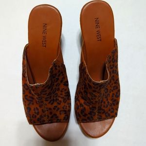 Nine West Women's sandals leopard print size 9